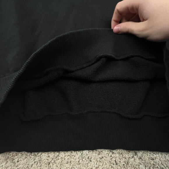 Calvin Klein Sweatshirt Large Black Logo Sweater Pullover Fleece Lined Soft - Picture 5 of 7